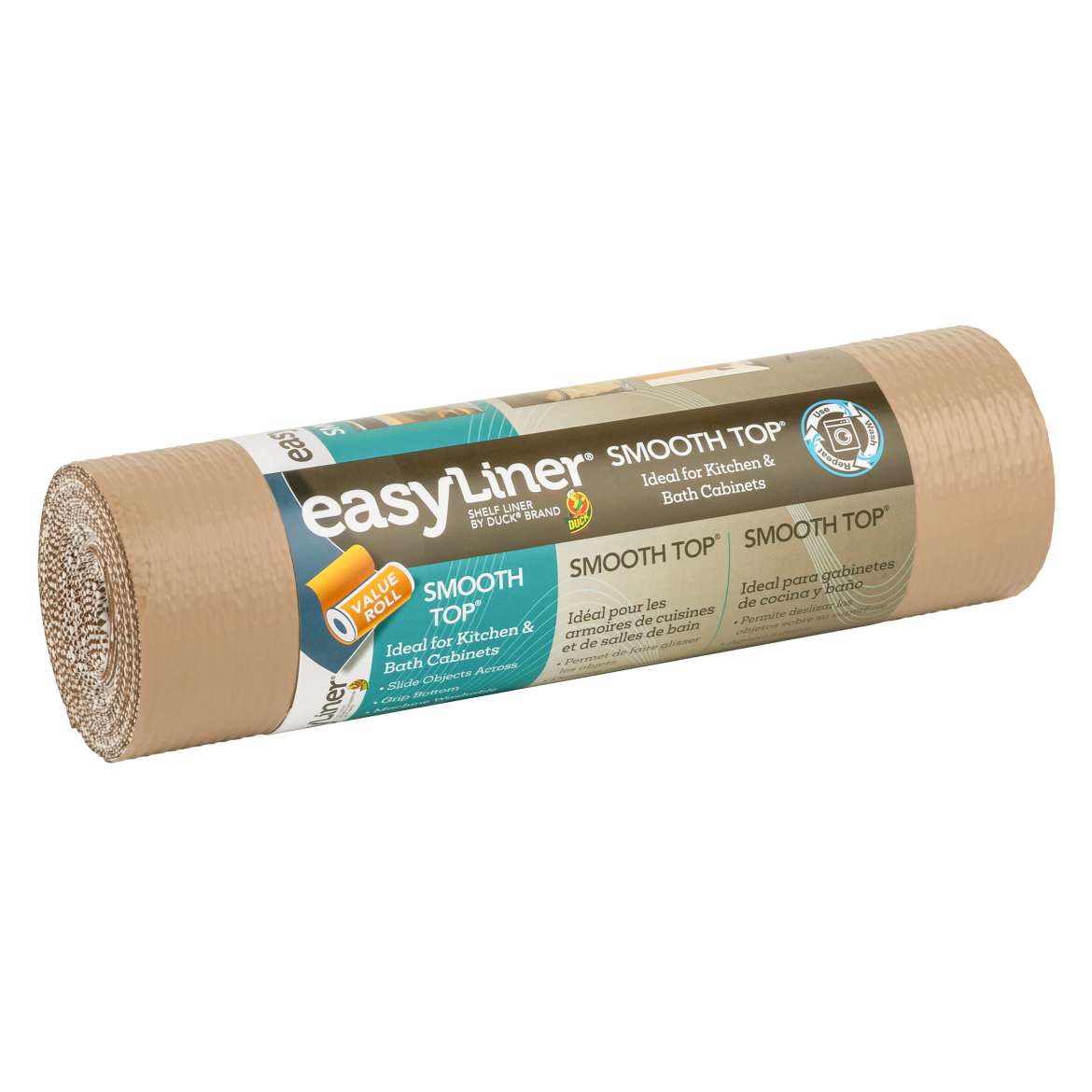 Smooth Top EasyLiner Shelf Liner Taupe Duck Brand