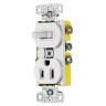 One Three Way Toggle One Single TR Receptacle Combination Device 15A