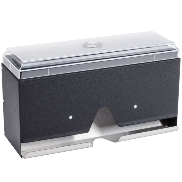 One-sided wrapped straw dispenser in black