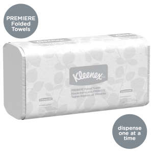 KIM13253, Kimberly Clark, Kleenex Premiere, Folded Towel, S-Fold, 2 ply, White