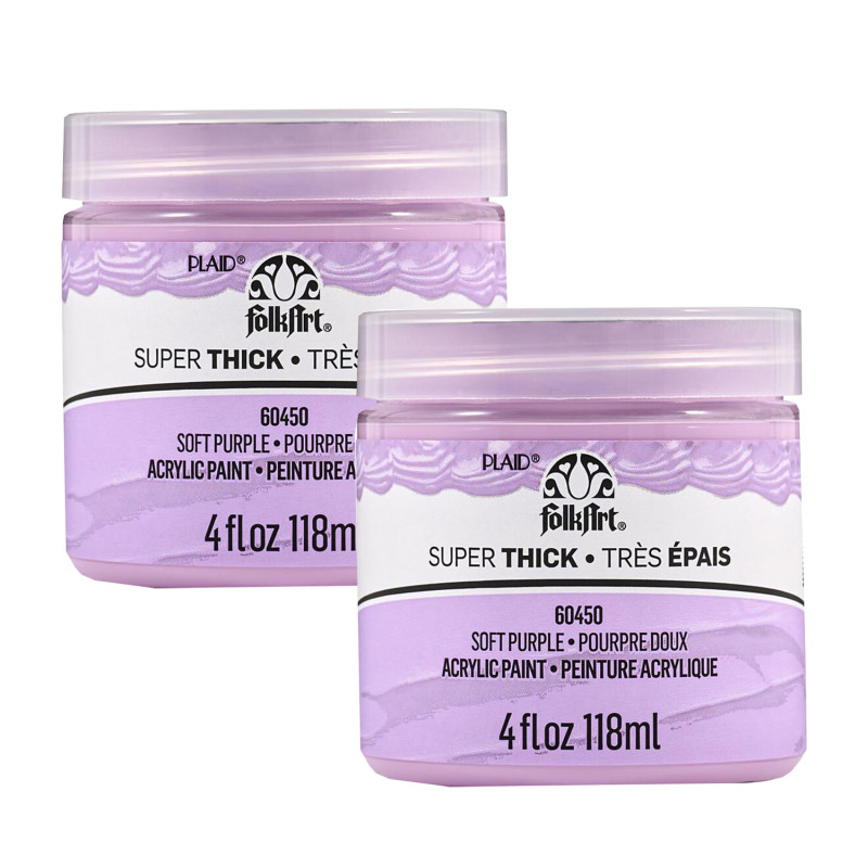 Super Thick Acrylic Paint, 4 oz, Soft Purple, 2-Pack