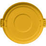 Carlisle, Bronco, Round, Polyethylene, 32 gal, Yellow, Receptacle Lid