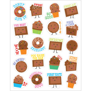 Chocolate Scented Stickers, Pack of 80