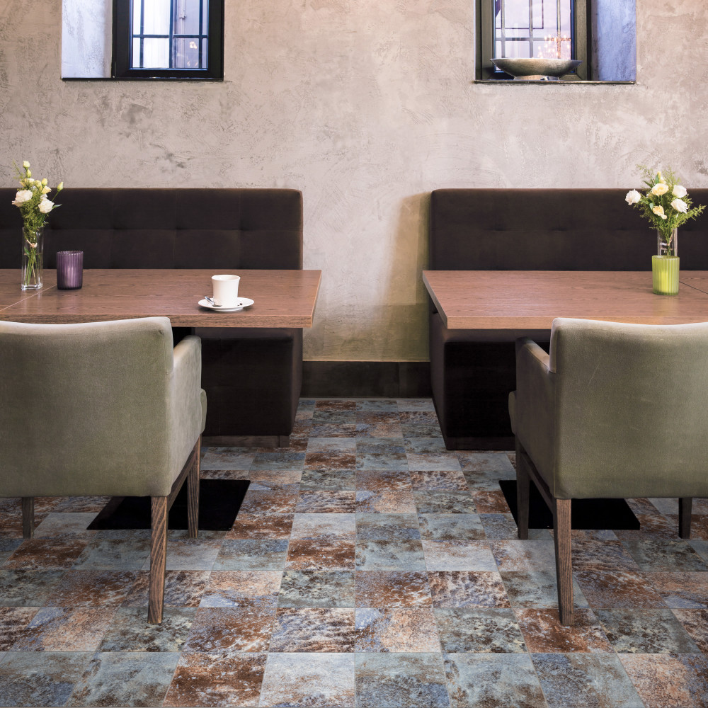 Ocean Glossy Coral Bay with BioTech 6 in. x 6 in. Porcelain Floor and Wall Tile