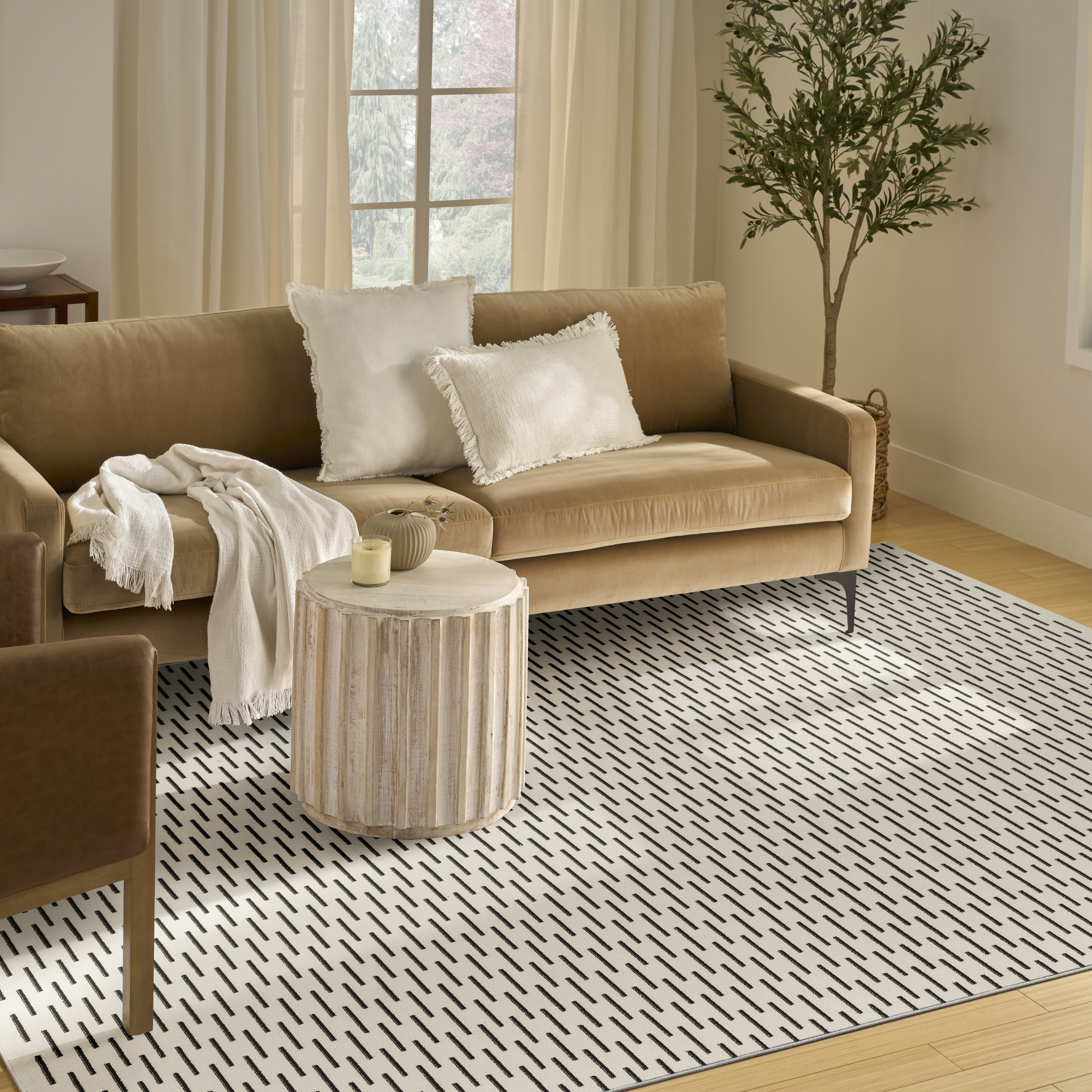 Nourison Nordic 8' x 10' Ivory Black Scandinavian Indoor Rug