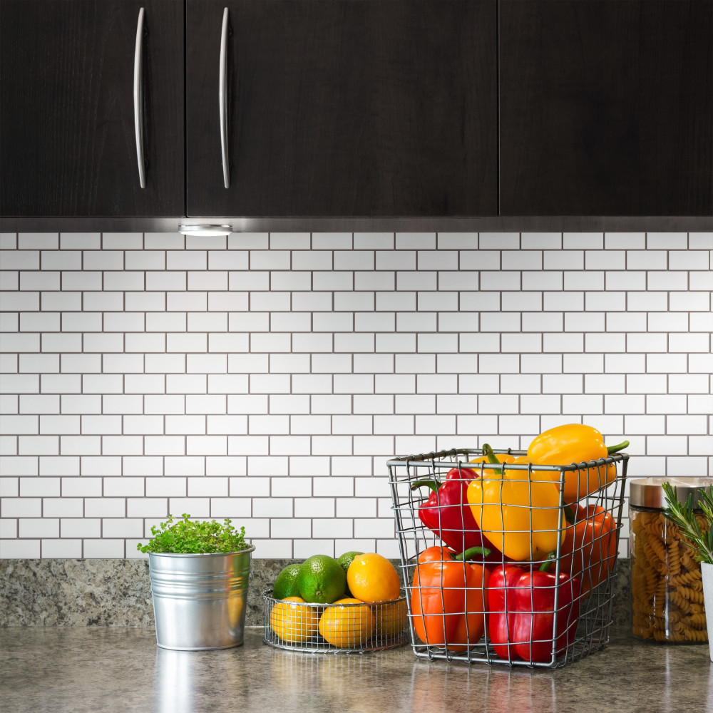 Metro Subway Matte White 11-3/4 in. x 11-3/4 in. Porcelain Mosaic Tile