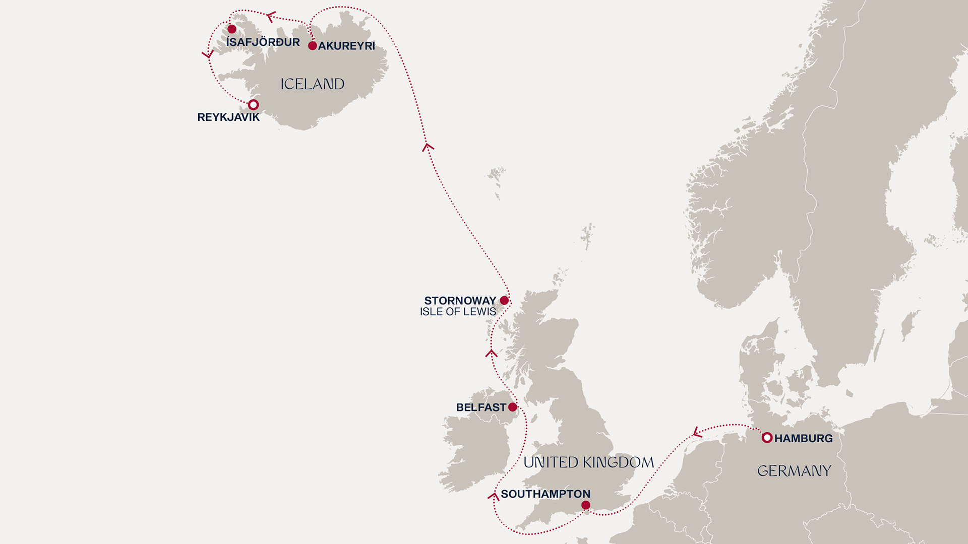 Itinerary map