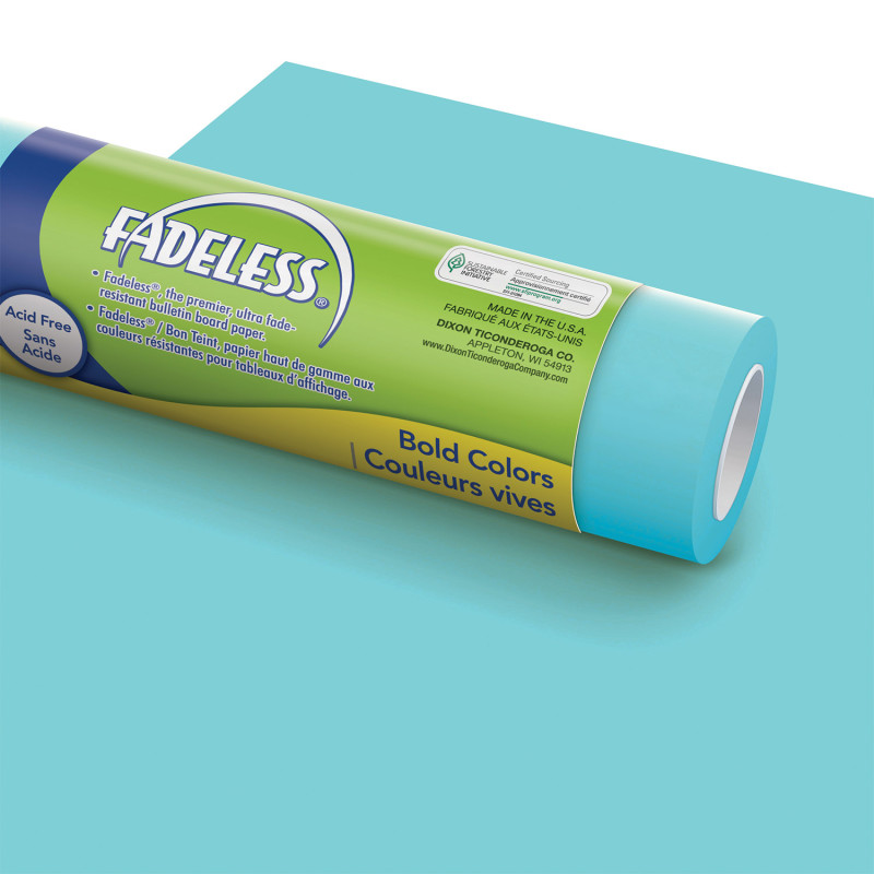Bulletin Board Art Paper, Lite Blue, 48" x 50', 1 Roll