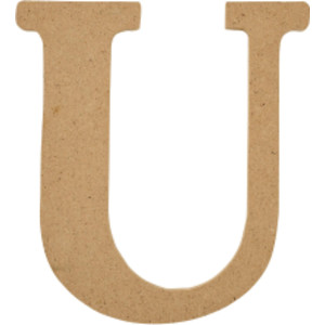 MDF Letter, U, 5 Inch