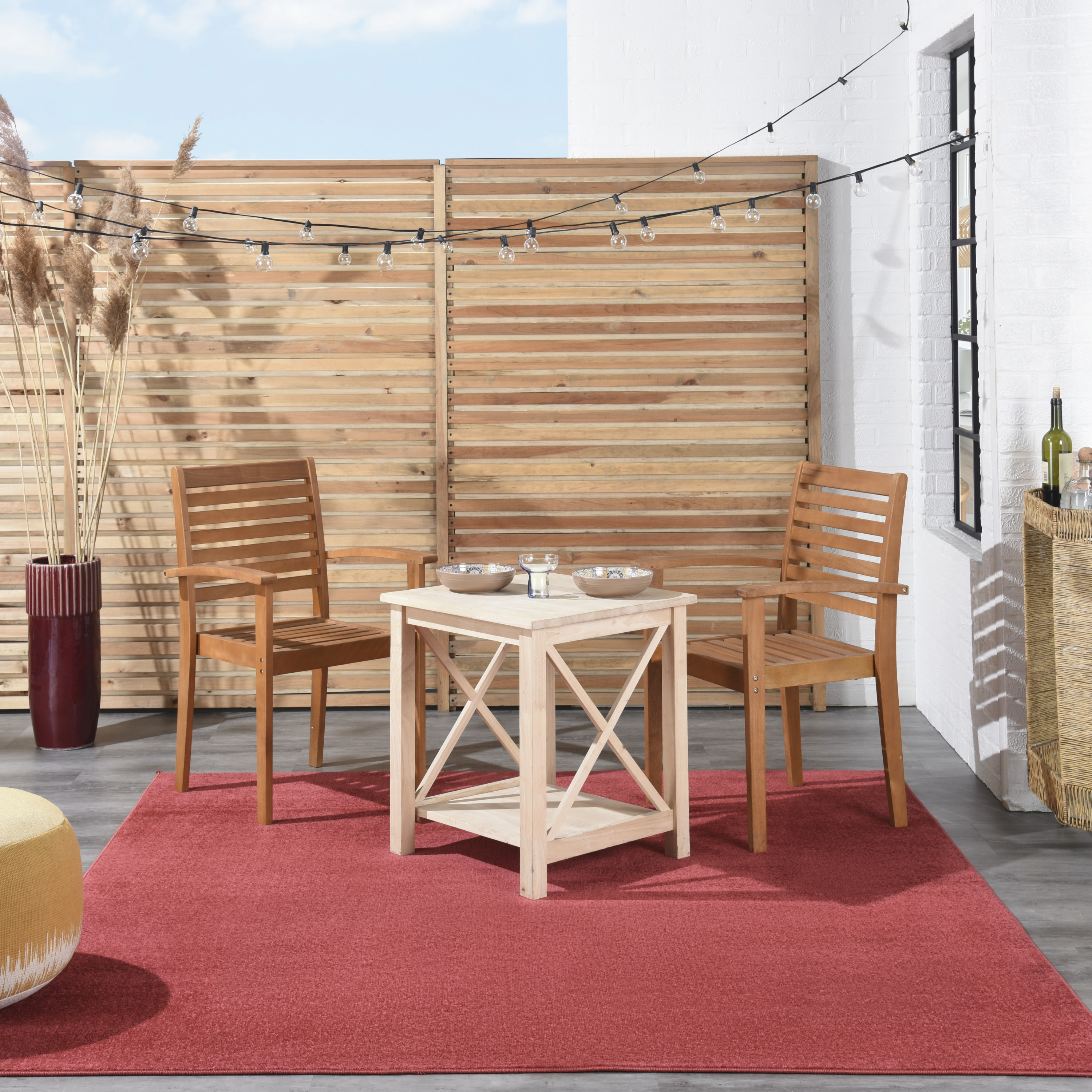 Nourison Nourison Essentials 7' x Square Brick Red Outdoor Rug