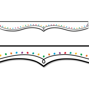 Color Dotted Swirl EZ Border, Bulletin Board Border, 48 Feet