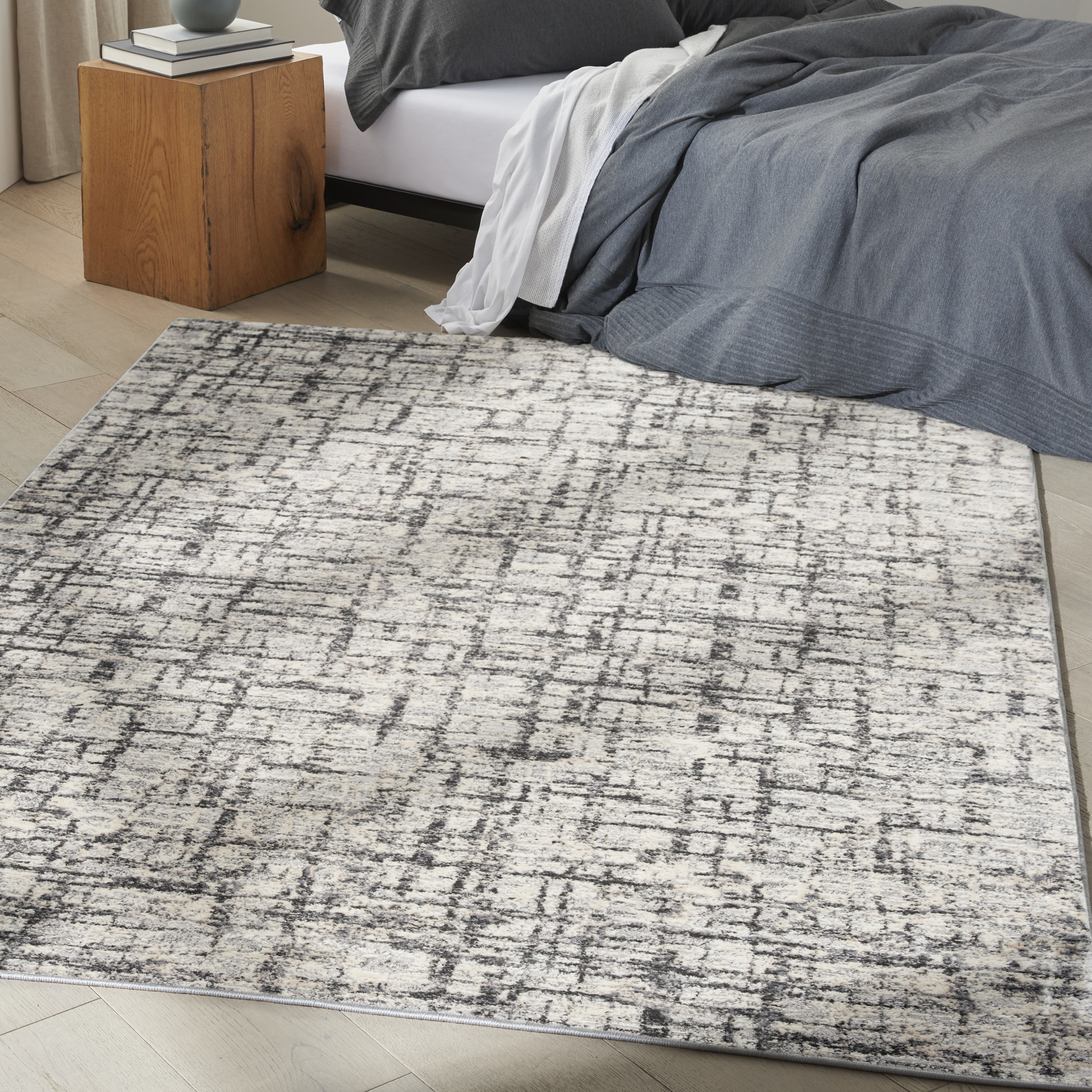 Calvin Klein CK950 Rush 4' x 6' Ivory Grey Modern Indoor Rug