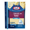 Kraft Slim Cut Swiss Cheese Slices with 2% Milk, 18 ct Pack