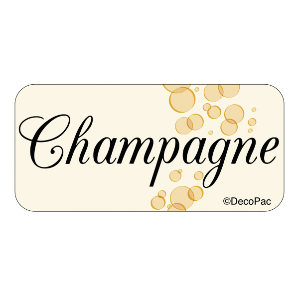 Champagne Label PhotoCake® Edible Image® Merchandising Label