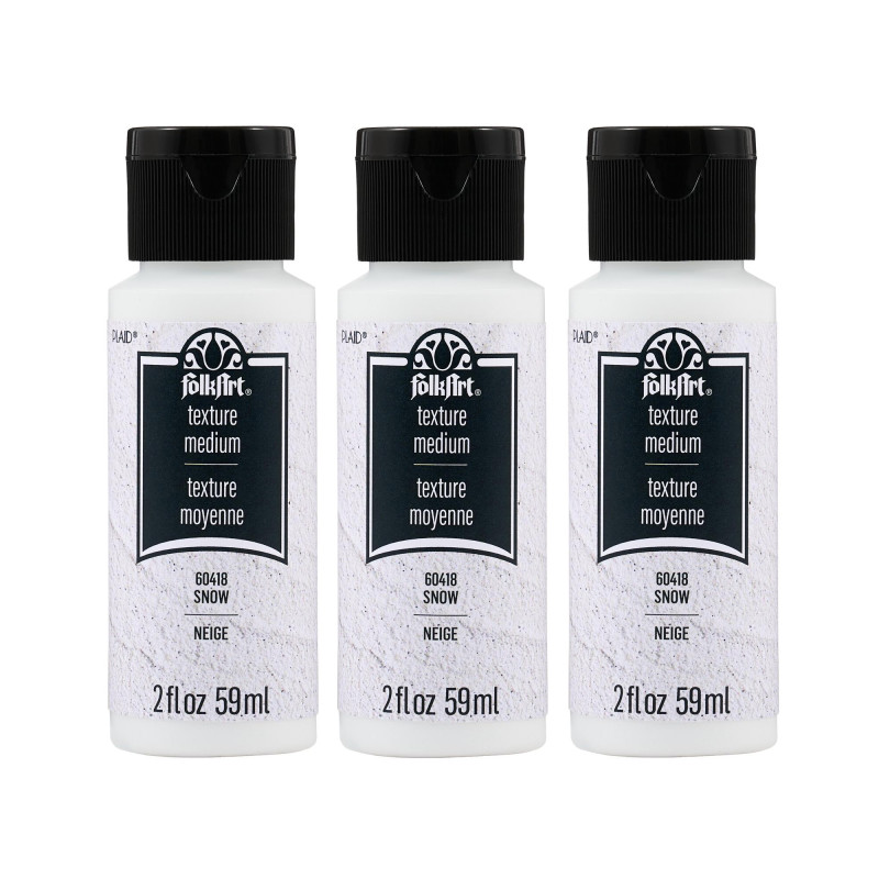 Textured Medium, 2 oz, Snow, 3-Pack