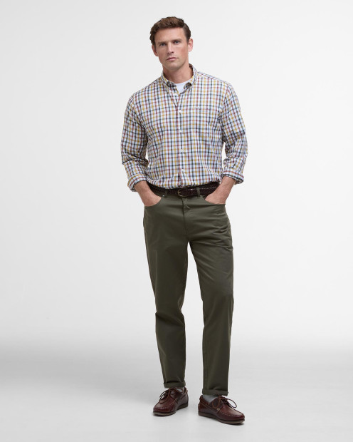 Lightweight Stretch Regular Chinos Uniform Green