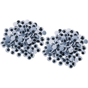 Black Wiggle Eyes, 7 mm, 100 Pieces Per Pack, 2-Pack