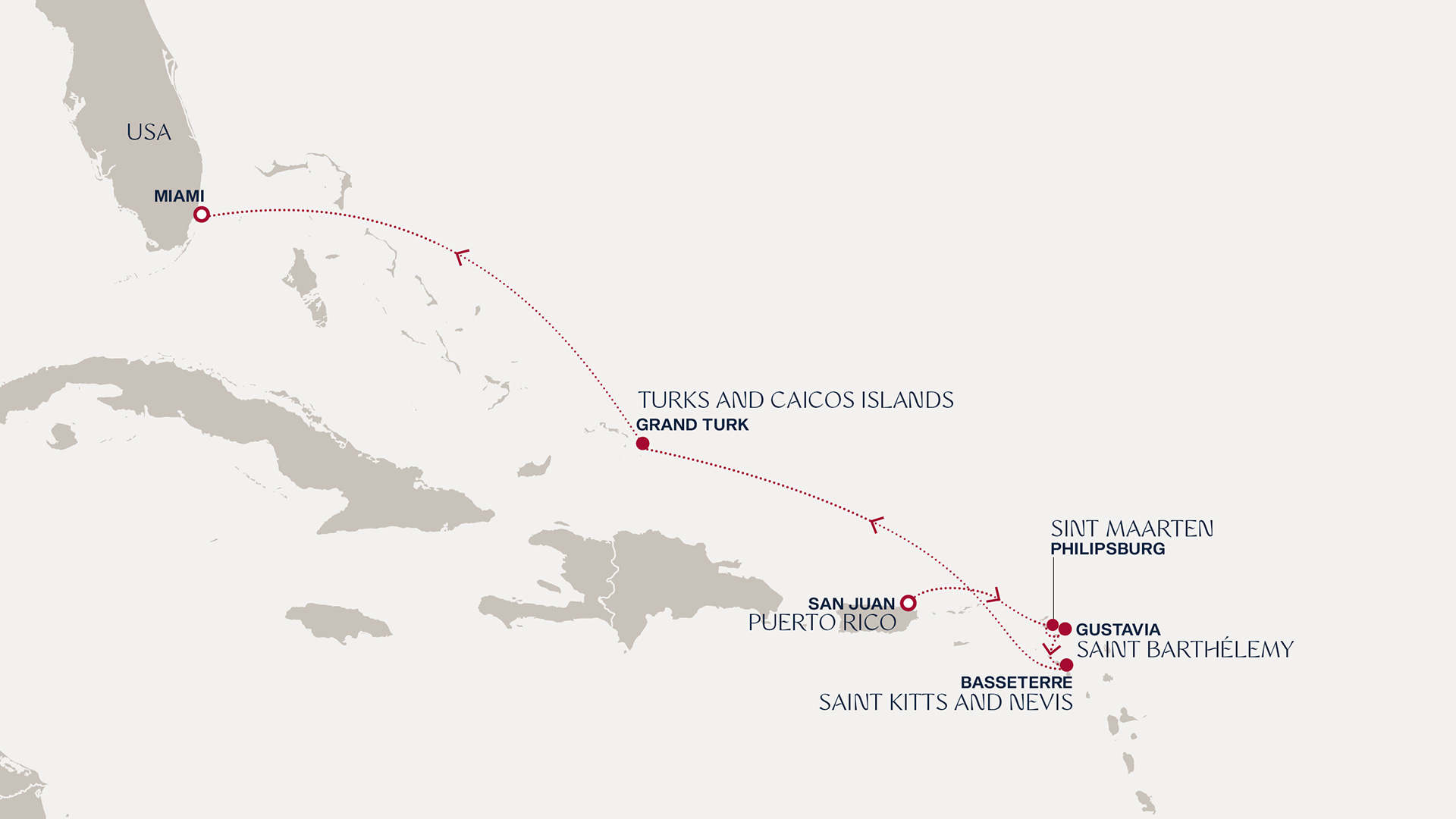 Itinerary map