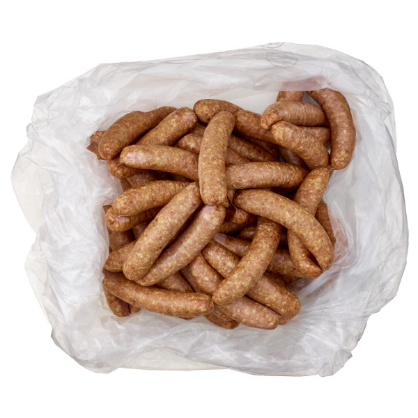 OLD SMOKEHOUSE(r) Sausage, Hot, Smoked, FZ, 5 inch, 5/1, 10 lb . C1CB - Front Center Inner Pack (Hi Res)