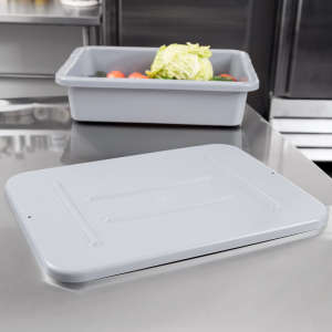 Rubbermaid Commercial, Polyethylene Bus Tub Lid, 22" x 17", Gray