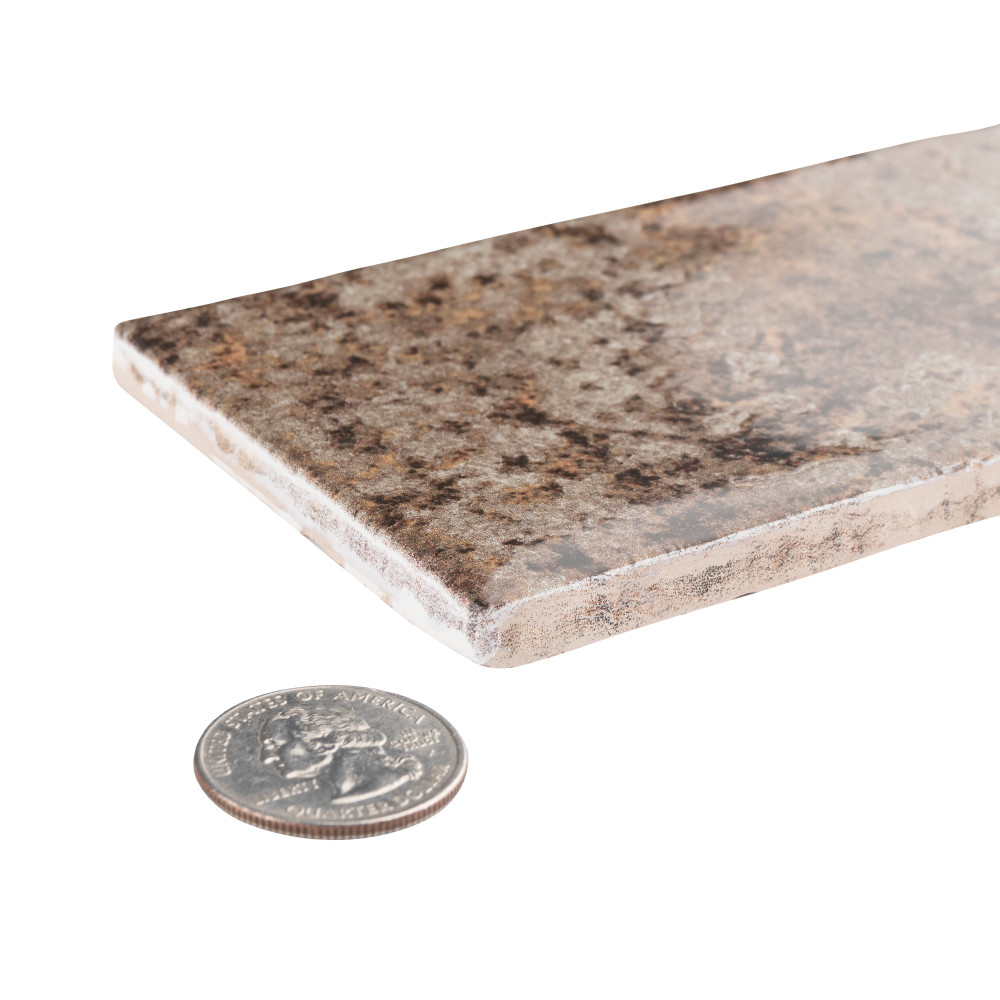 London Brown Glossy 3 in. x 12 in. Ceramic Wall Tile