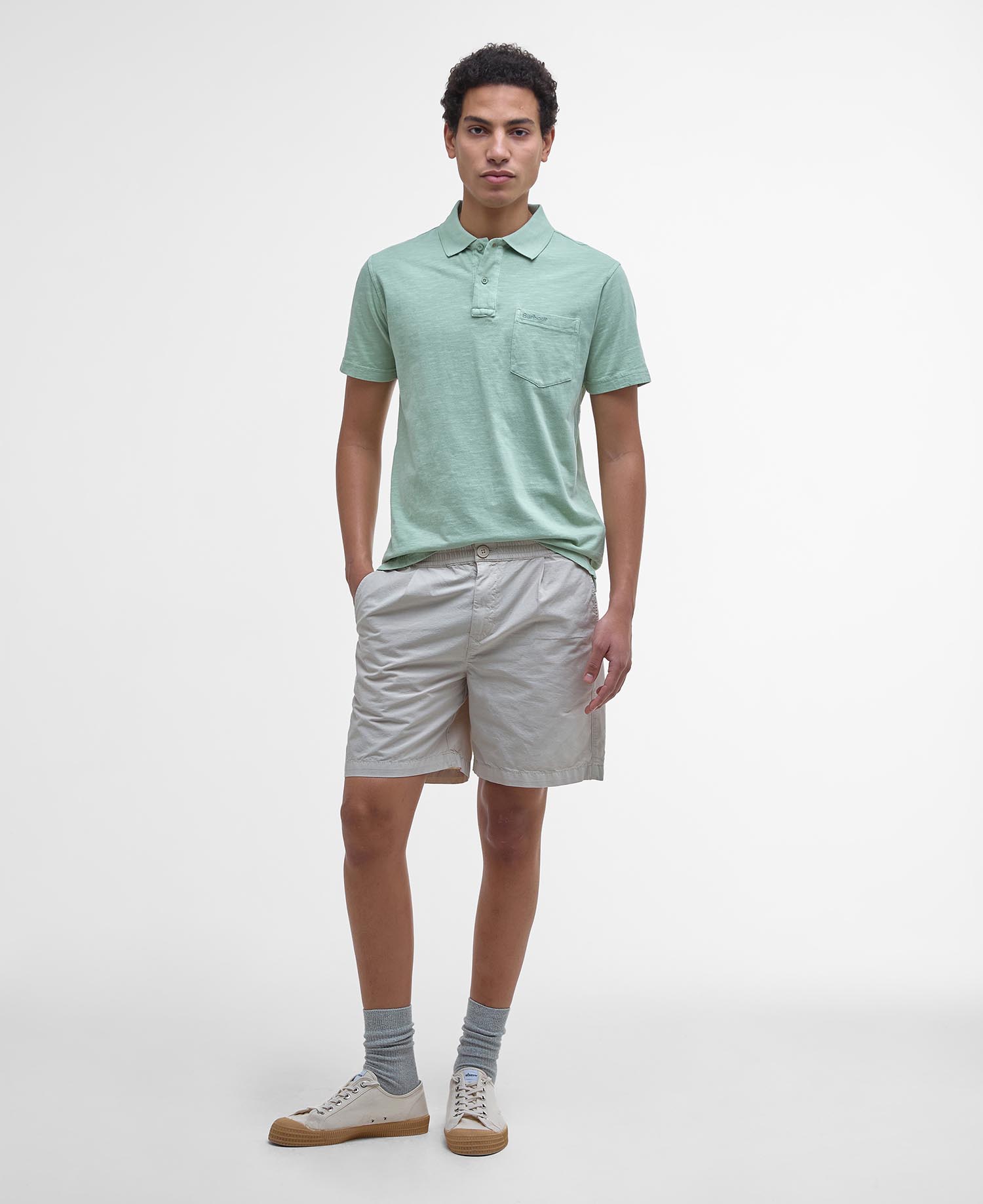 Pigment Dye Slub Polo Shirt image number 1