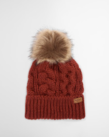 Penshaw Cable-Knit Beanie Burnt Henna