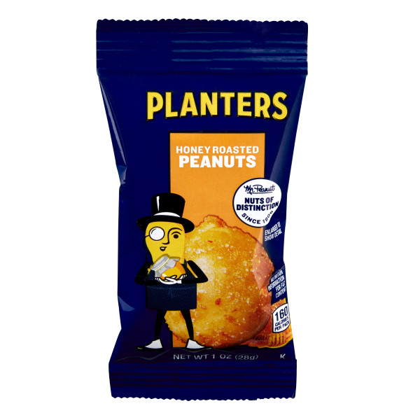 PLANTERS(r) Honey Roasted Peanuts 144/1oz . C1C1 - Front Center In Package (Hi Res)