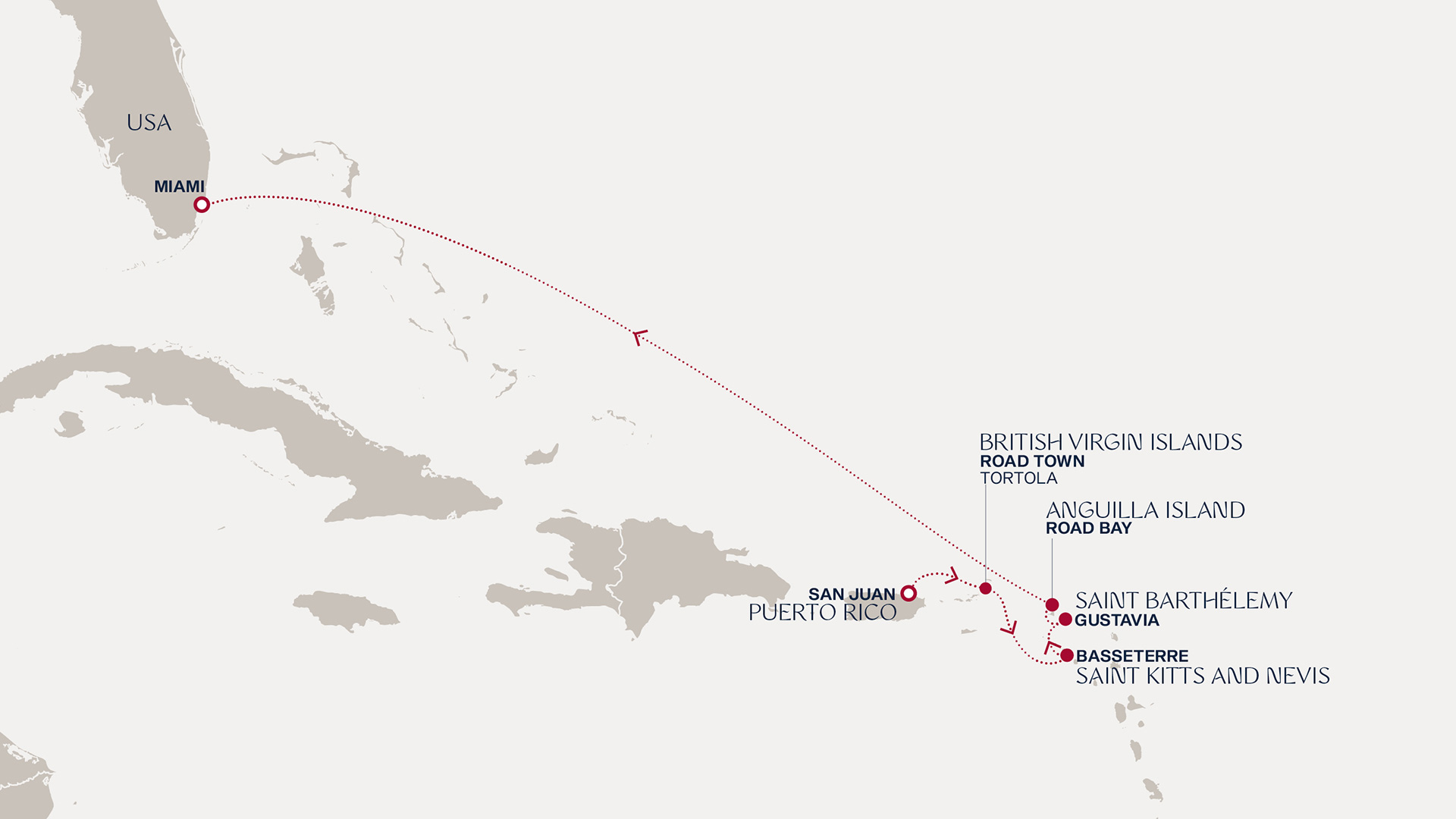 Itinerary map