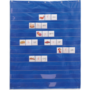 Standard Pocket Chart, 33.5" x 42", Blue