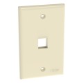 NetKey® Flush Mount Keystone Faceplate, 1-Port, Electric Ivory