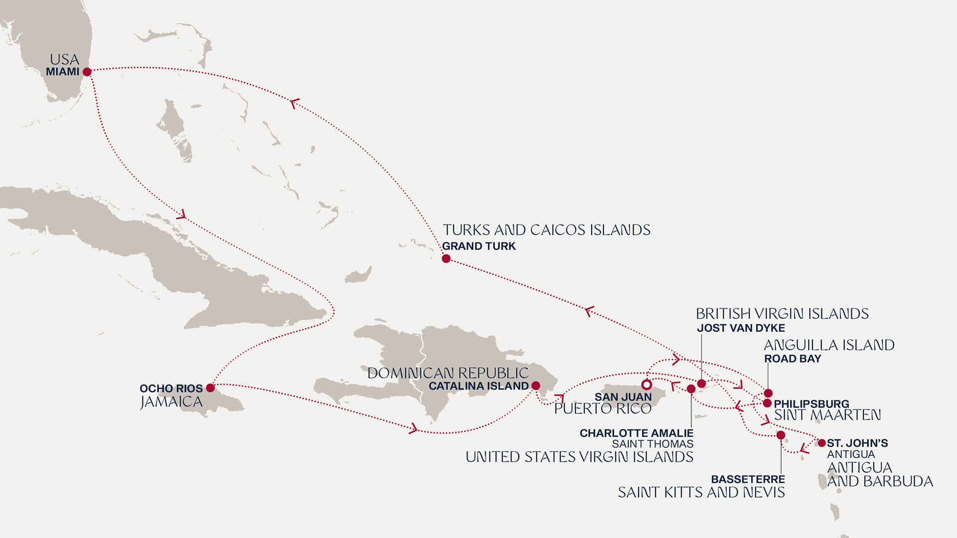 Itinerary map