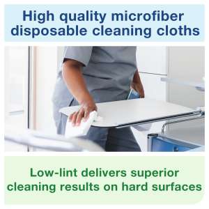 Tork, Disposable Microfiber Cloth , 2.75in x 6.75in, White