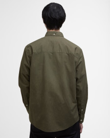 Garment Dyed Poplin Oversized Shirt Washed Fern