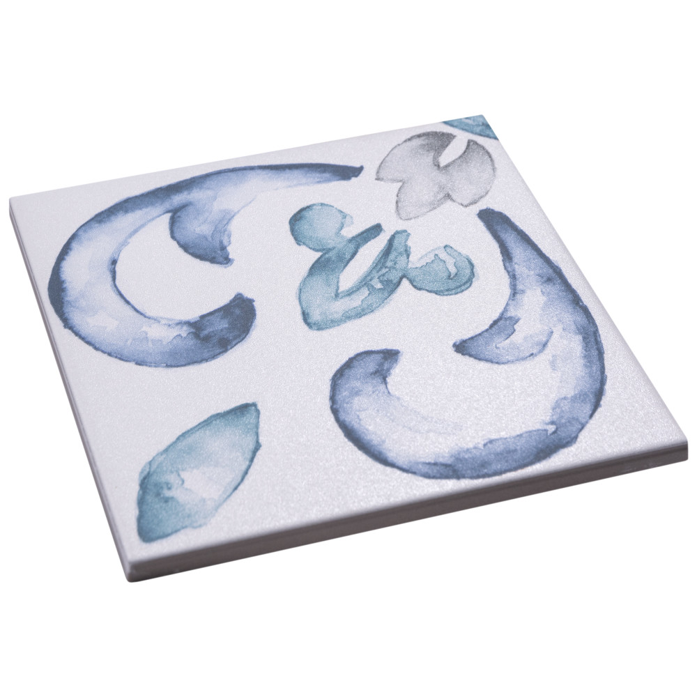 Saint Germain Gele Deco Flore 5-3/4 in. x 5-3/4 in. Porcelain Floor and Wall Tile