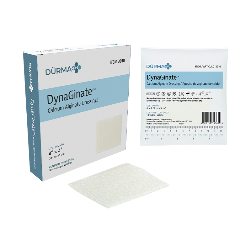 DynaGinate™ Calcium Alginate Dressing, 4" x 4" - 3010