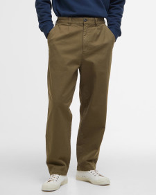 Pantaloni in tessuto stretch lavato dalla vestibilità comoda 