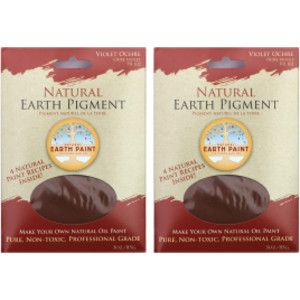 2-Pack Earth & Mineral Pigment, Violet Ochre, 3 oz