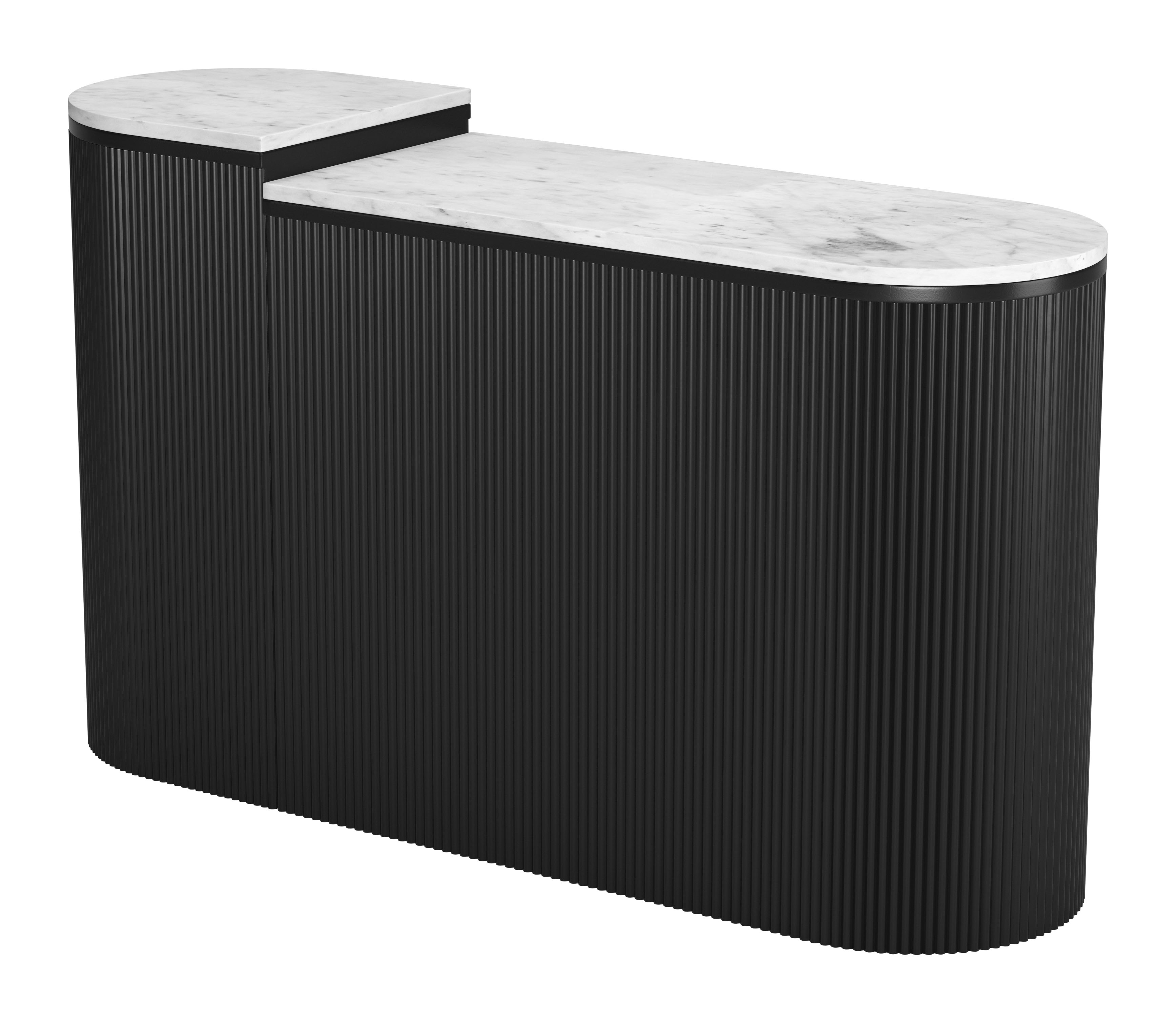 Ormara Console Table Set (2-Piece) White & Black product image