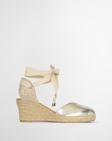 Isla Espadrille Wedges Gold