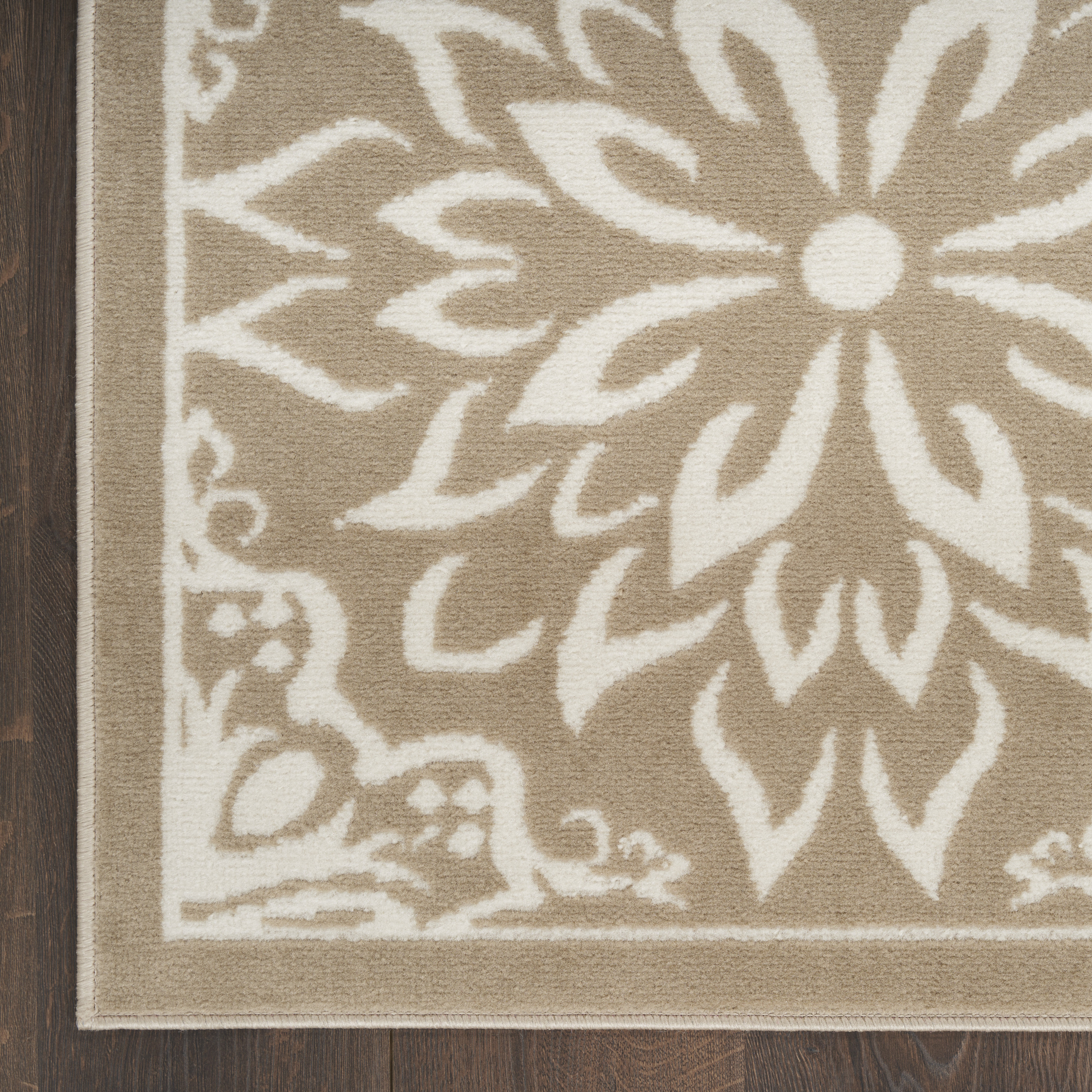 Nourison Jubilant 3' x 5' Taupe Farmhouse Indoor Rug
