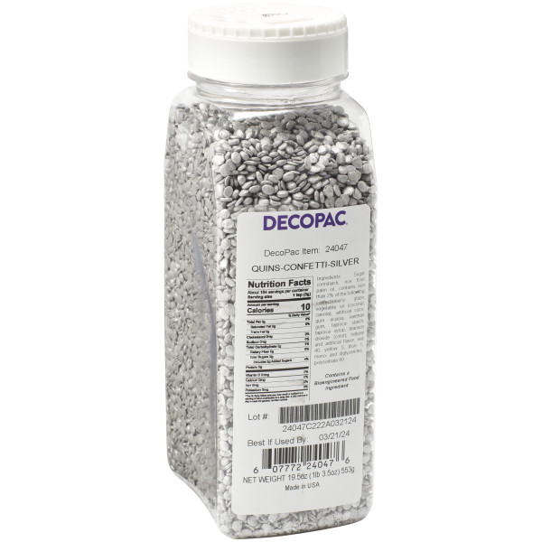 Silver Confetti - Red 3 Free Quins