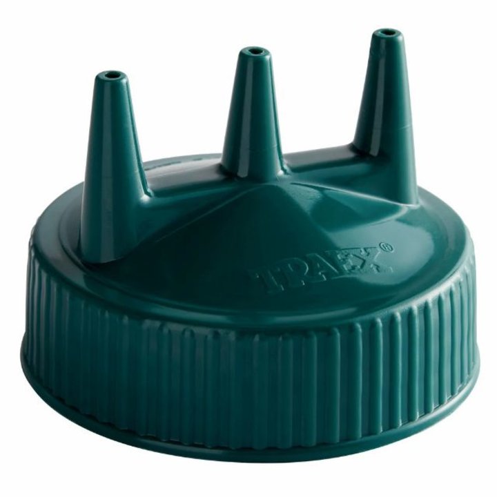 Traex® wide-mouth squeeze dispenser Tri Tip™ replacement cap in vista green