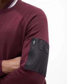 Blades Crew Neck Jumper Bordeaux