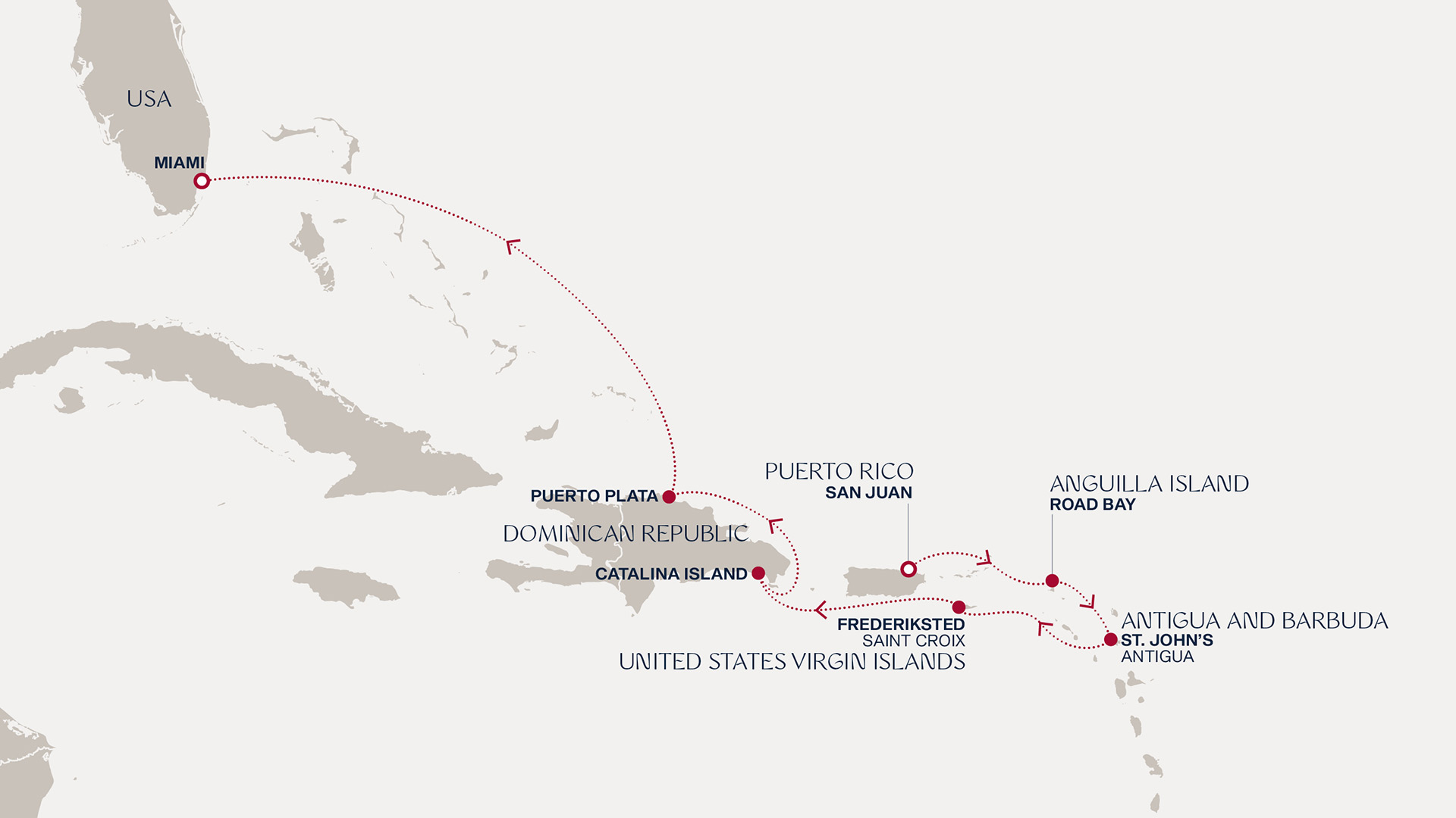 Itinerary map