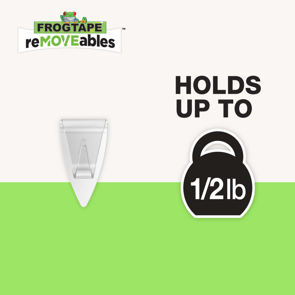 FrogTape reMOVEables™ Clear Mini Hook Application Image 2