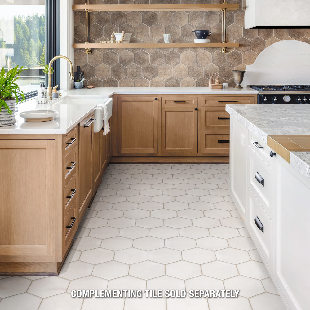 Sample – Capri Hex Neve Porcelain Floor and Wall Tile