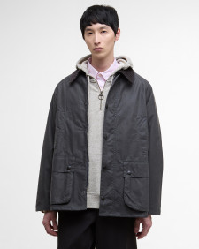 Oversized Bedale Waxed Jacket Classic Grey