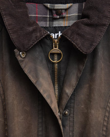 Barbour Re-Loved Beadnell Waxed Jacket - Size 12 Black