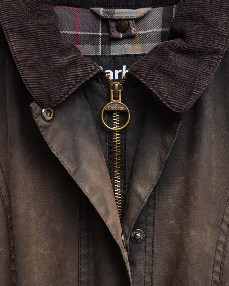 Barbour Re-Loved Beadnell Waxed Jacket - Size 12